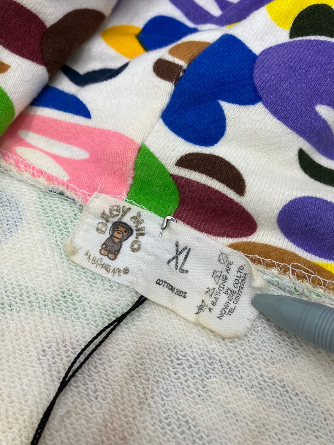 Bape baby milo 베이프 베이비 마일로 멀티카모 풀집업 후드 상품이미지3