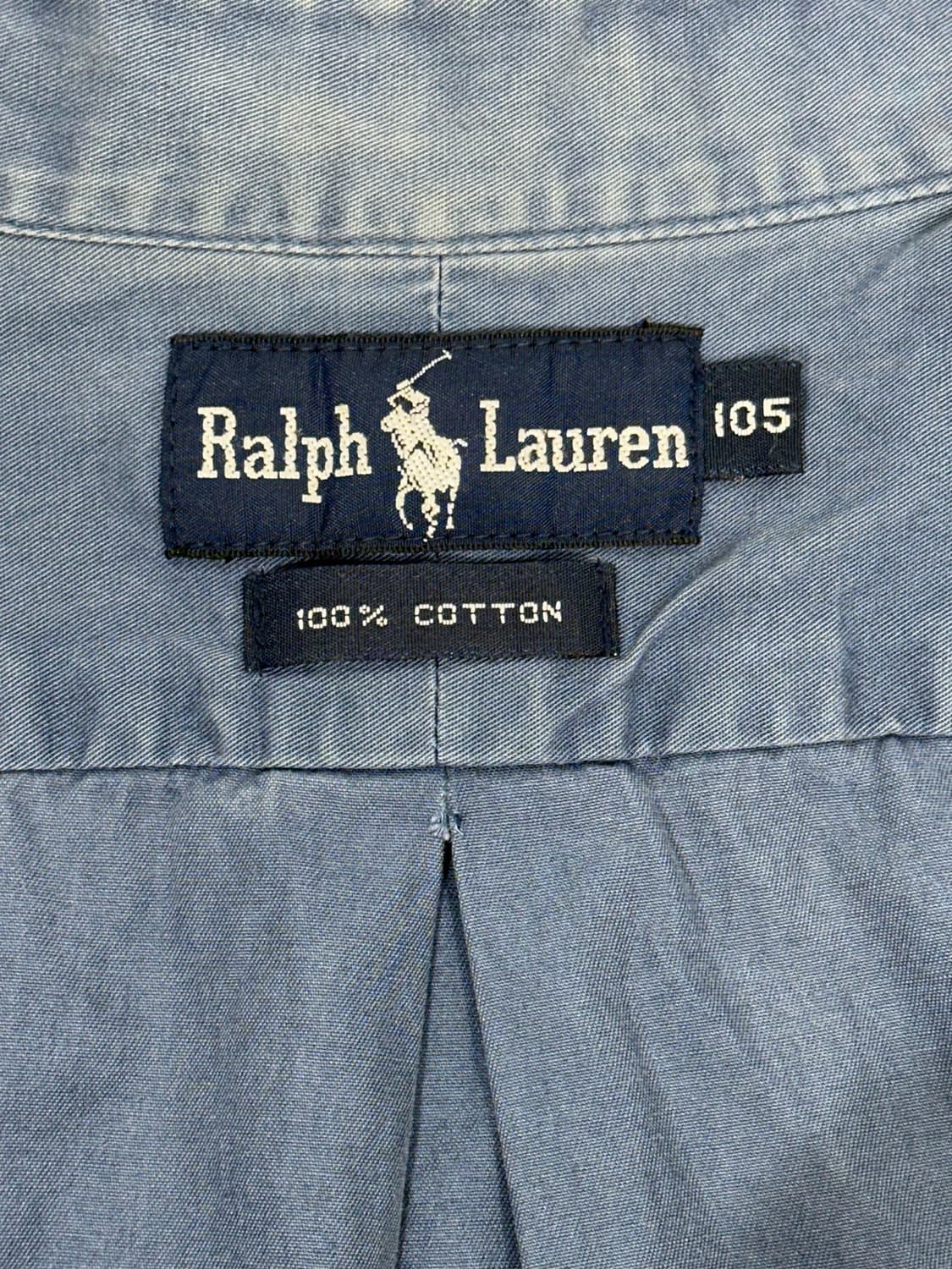 90s 폴로 랄프 로렌 블루 오버핏 셔츠 105 상품이미지7