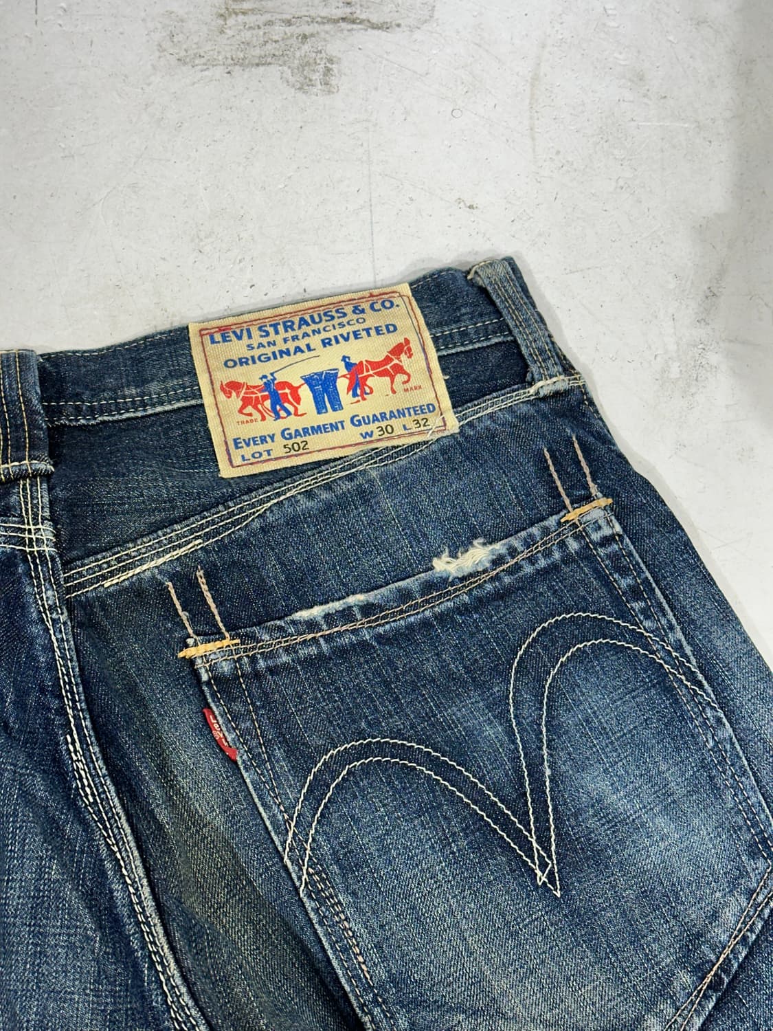 리바이스 진청 엔지니어드 워싱 데님 팬츠 30 상품이미지6