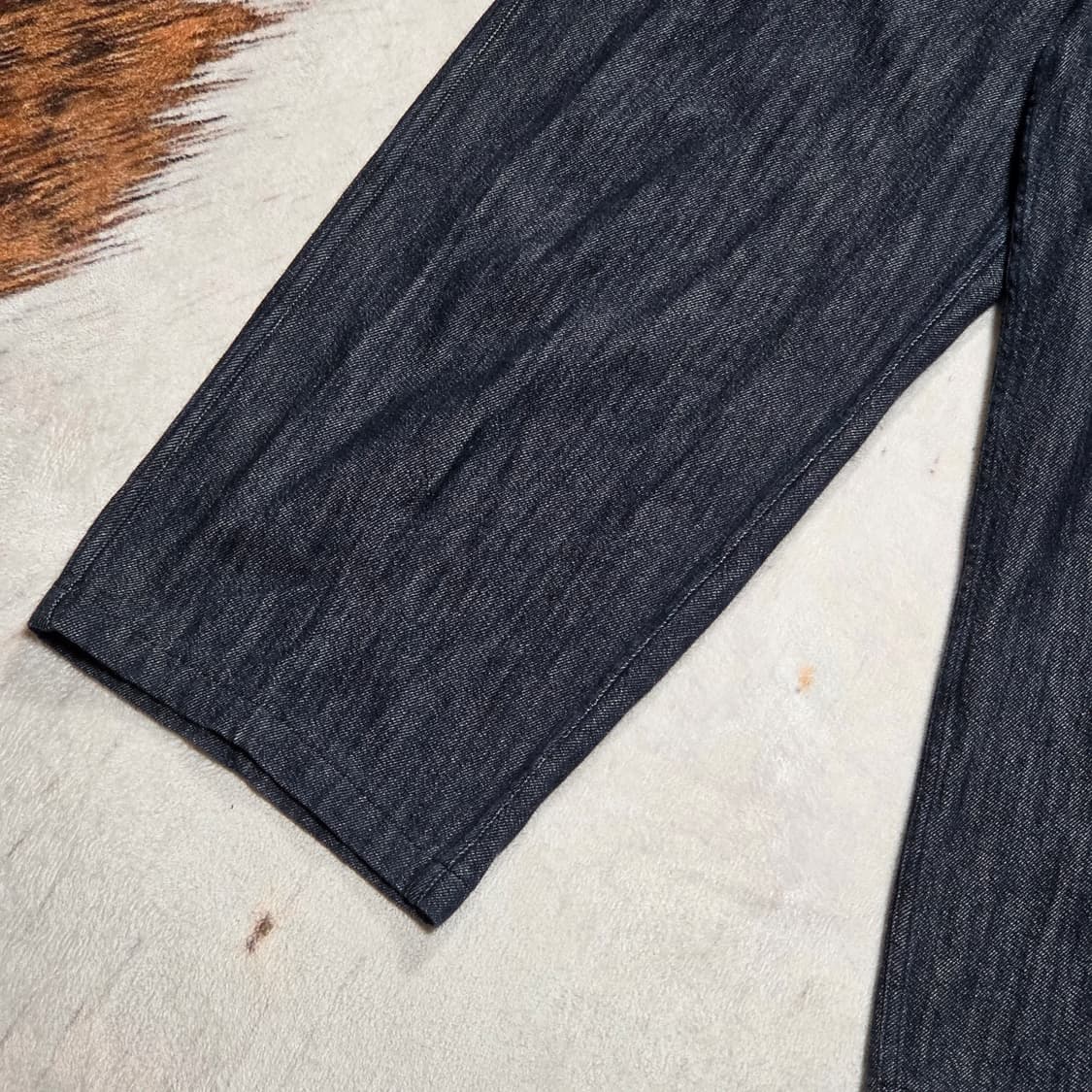 벨로아 와이드 밴딩 데님팬츠 상품이미지3