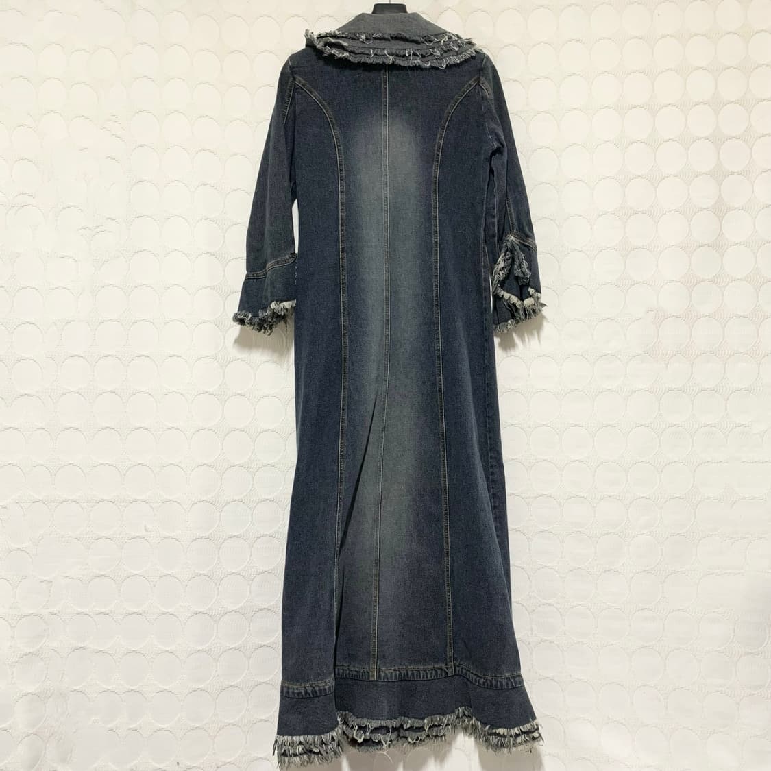 Japanese Vintage 태슬 레이스 데님 롱코트 상품이미지5