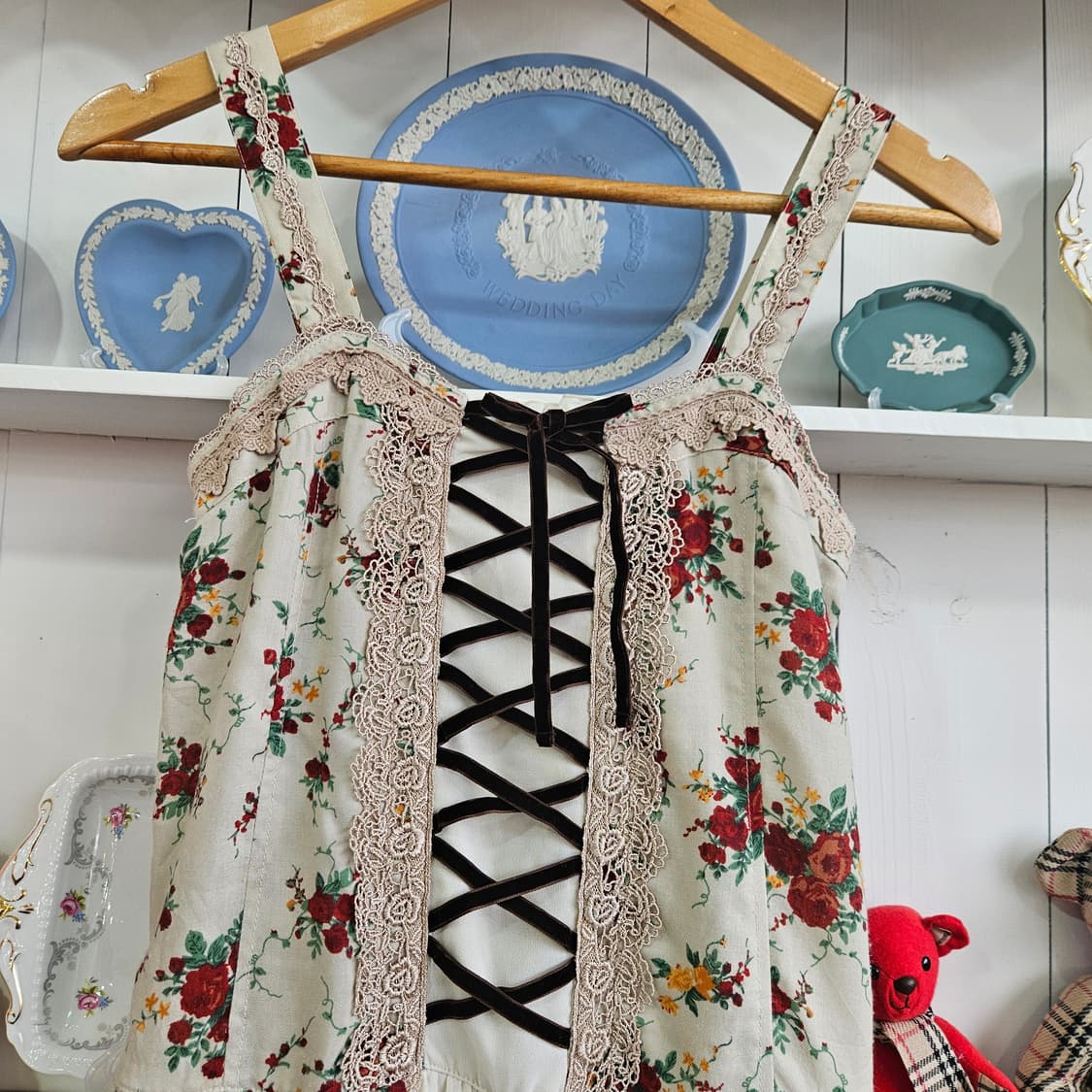 엑시즈팜(Axes Femme) 로즈 코르셋 레이스 원피스 상품이미지4