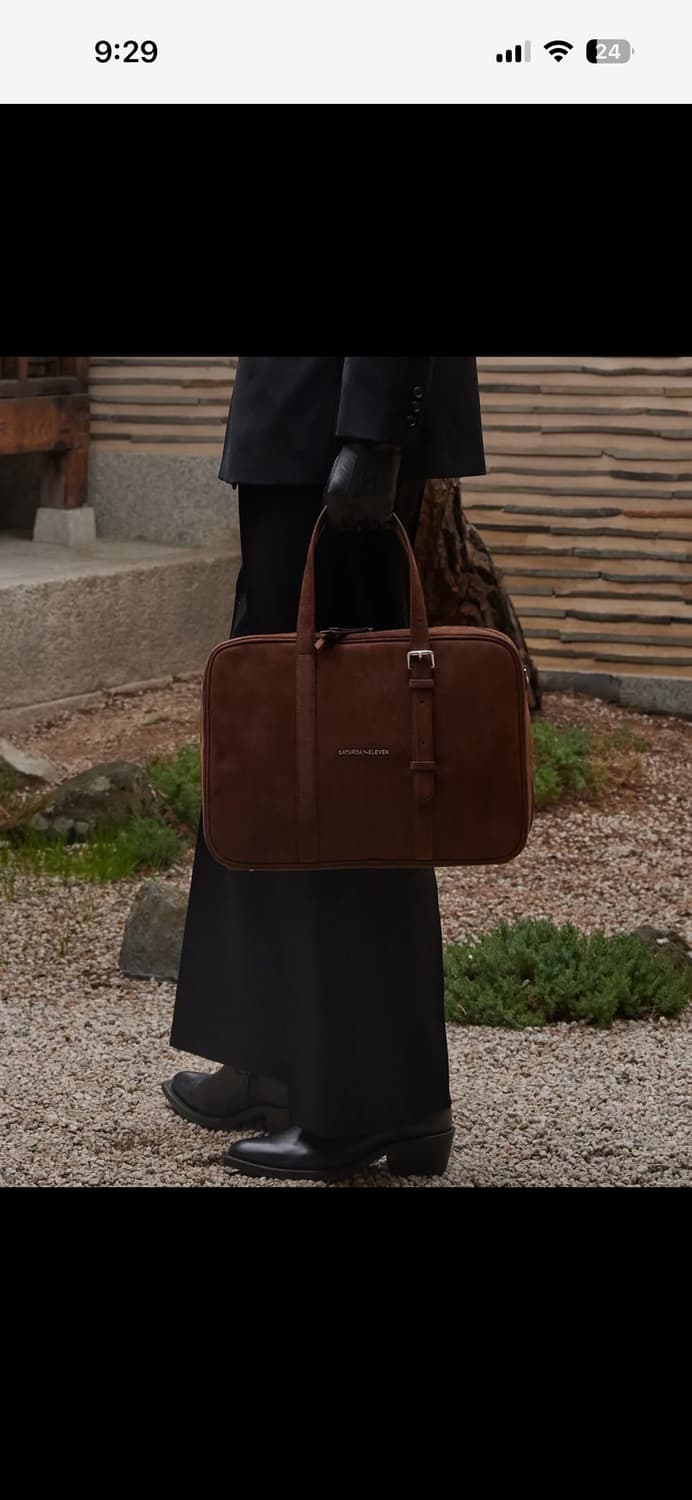 26SS 새상품) 세러데이일레븐 스웨이드 토트백 / 브라운 상품이미지2