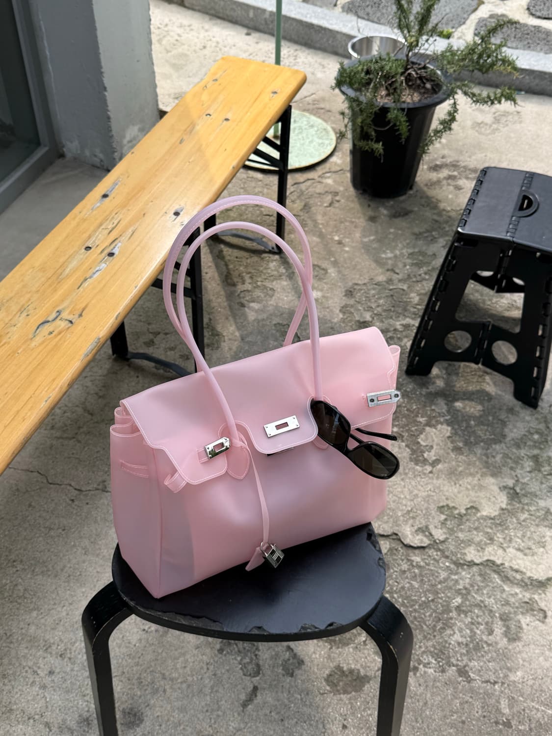 당일출고✨[고퀄리티,tpu소재💖]키키 젤리버킨백  젤리버킨 코랄핑크 상품이미지2