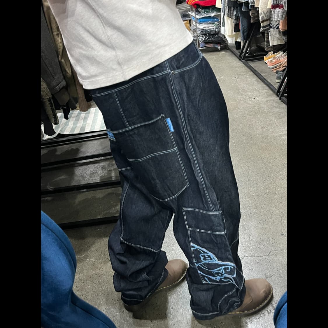 SCHOOL OF HARD KNOCKS 올드스쿨 와이드 데님팬츠 38 상품이미지4