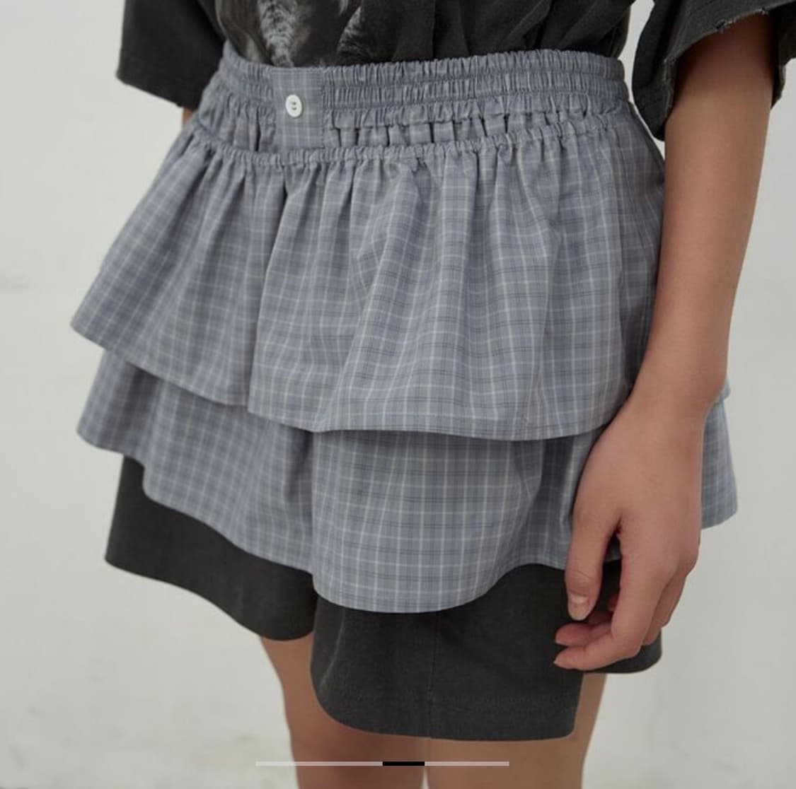 LDCD CHECKED FRILL MINI SKIRT 체크미니스커트 상품이미지2