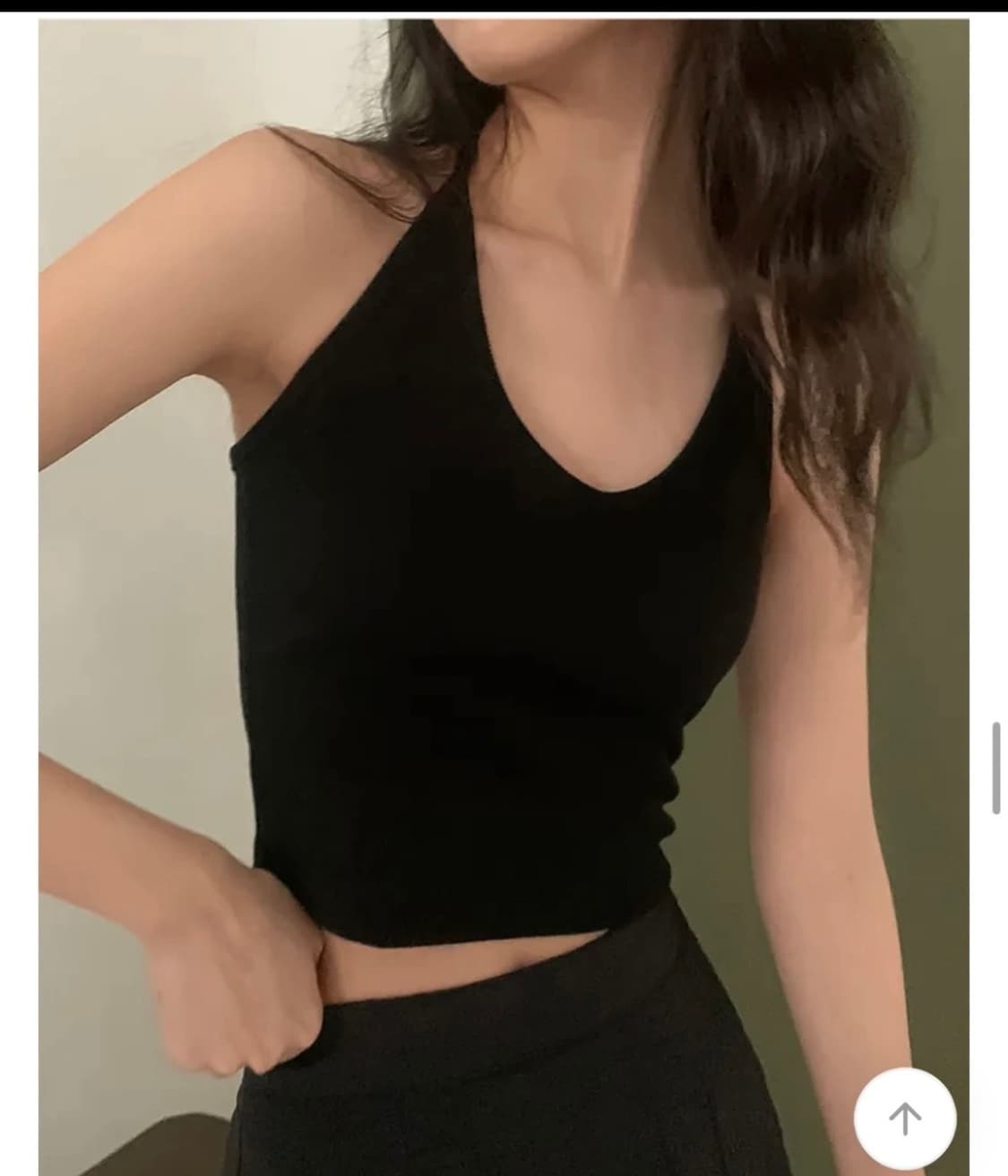 블랙 홀터넥 나시 민소매 상품이미지2