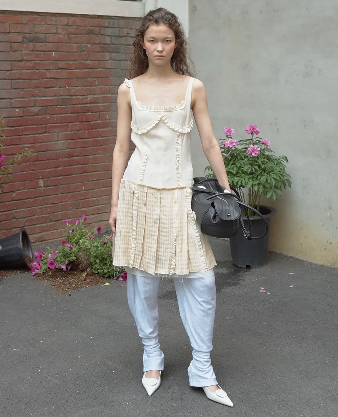 오픈와이와이 flapper pleats dress(ivory) 상품이미지4