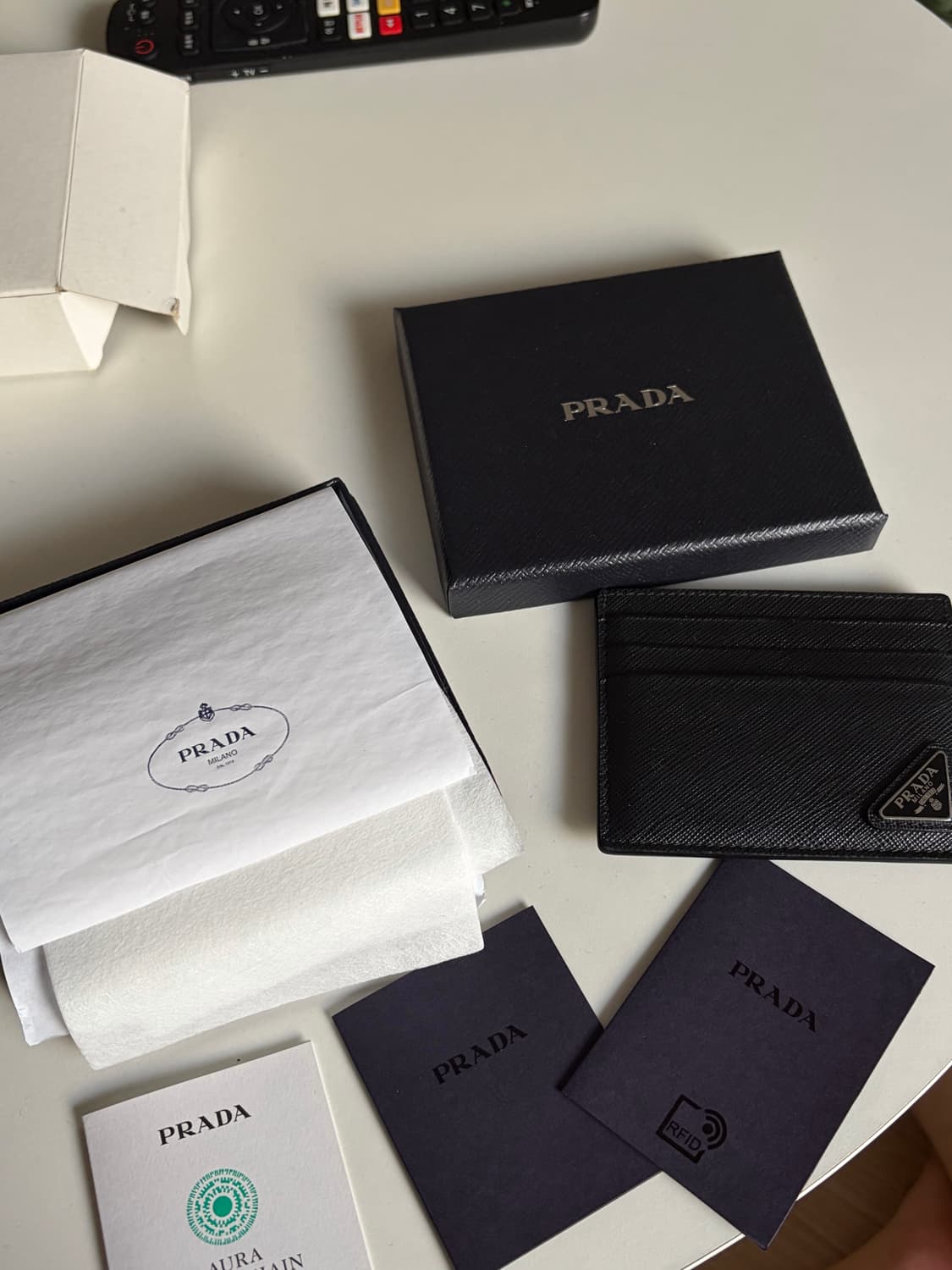 [정품]프라다 사피아노 레더 카드지갑 상품이미지1