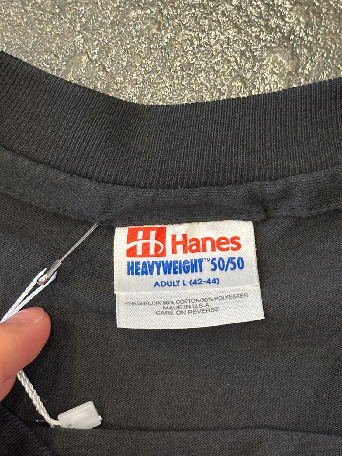 90s Hanes BACAL 싱글 스티치 프린팅 티셔츠 L 상품이미지5