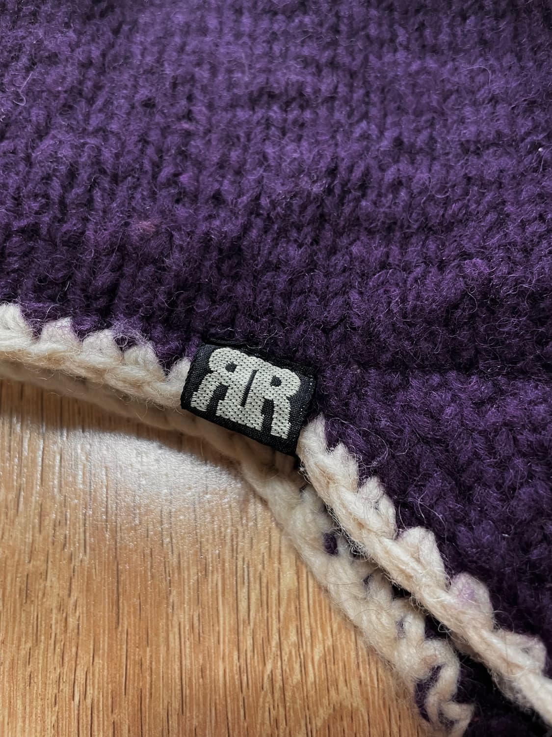 국내 유일 Made 네팔 빈티지 패턴 울 니트 귀달이 이어플랩 비니 모자 상품이미지2