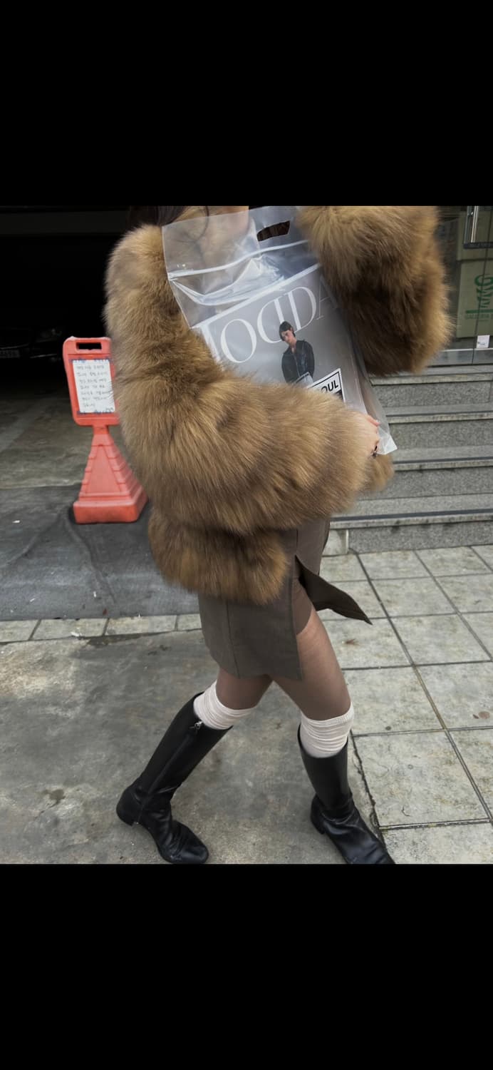 Msbeast 폭스 퍼 자켓 브라운 M 상품이미지2