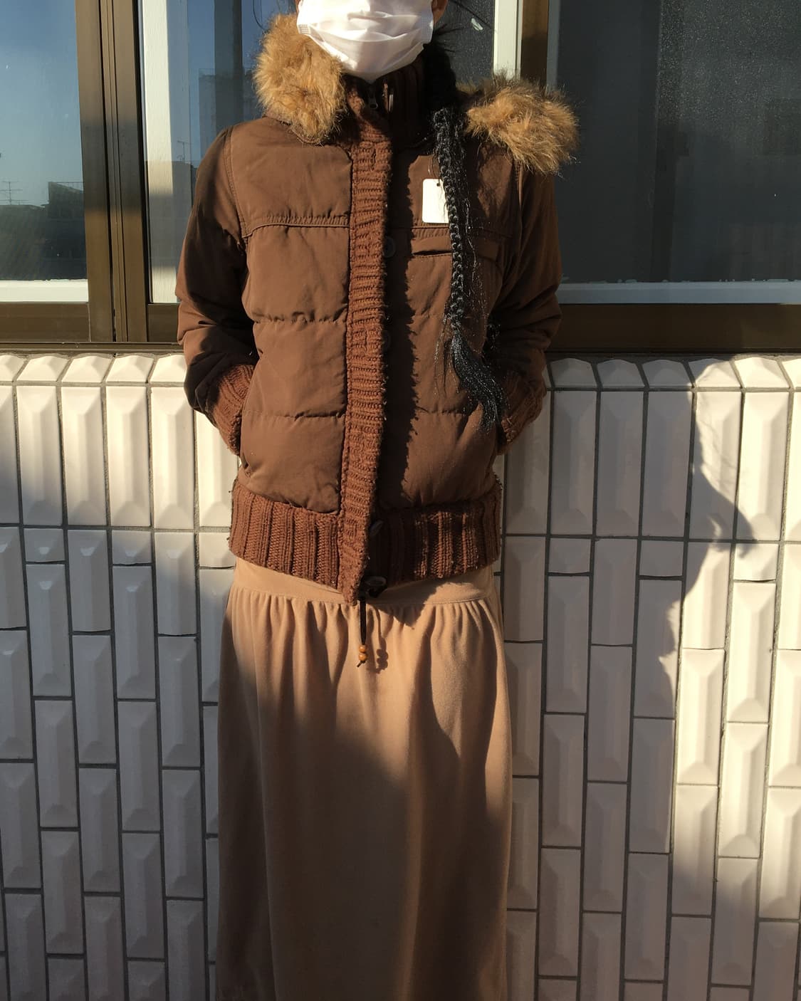 Fake fur hood high neck jackt 상품이미지1