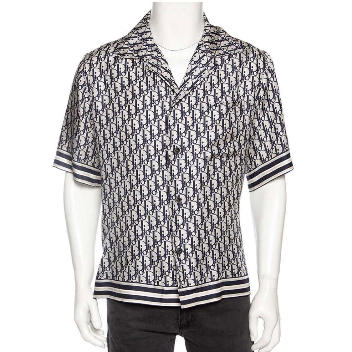 [A+급/42] 디올 오블리크 자카드 실크 반팔 셔츠 상품이미지7