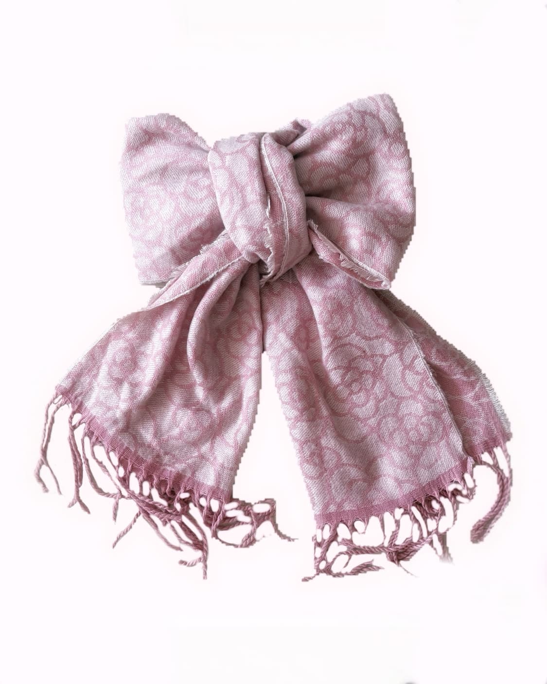 일본 히메갸루 장미 포인트 연핑크 진핑크 레이어드 머플러  상품이미지1