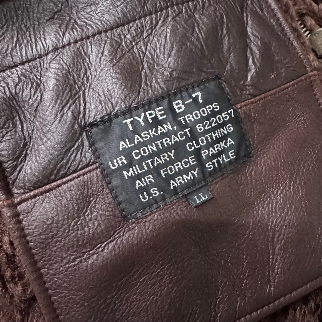 [XL] 빈티지 B7 무스탕 무통 자켓 상품이미지9