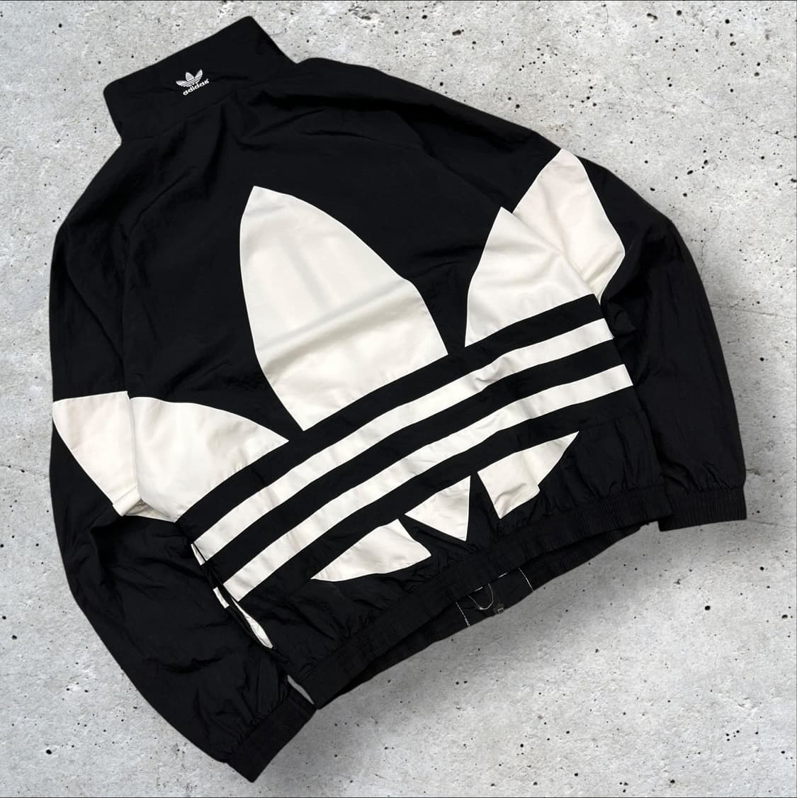 [2XL] 아디다스 블랙 트레포일 바람막이 자켓 A680 상품이미지2