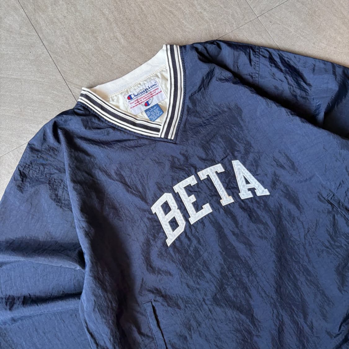 챔피온 정품 네이비 나일론 웜업 상품이미지2