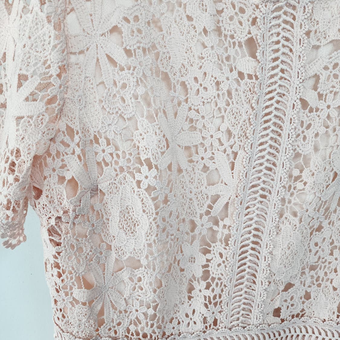 ENC 핑크 레이스 원피스 상품이미지3