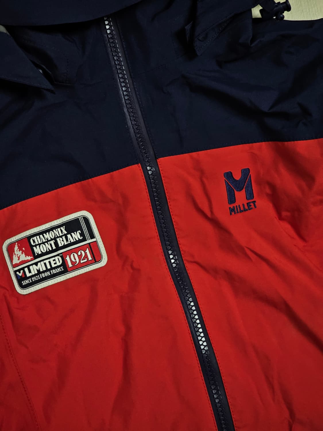 ​[95] 밀레 M-리미티드 고어텍스 패치 방수 자켓 레드/네이비 상품이미지4