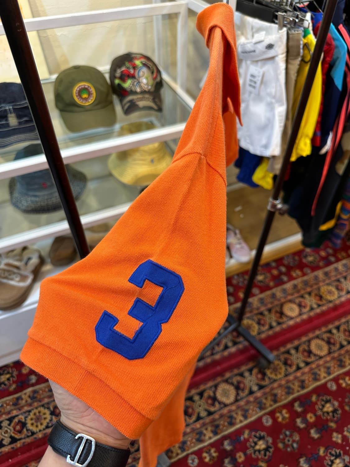 폴로 랄프로렌 빅사이즈 빅포니 반팔 카라티 오렌지 L  상품이미지3