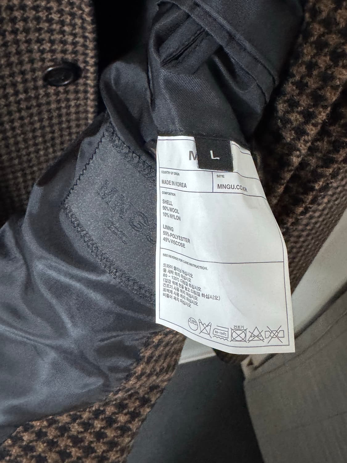 mngu(밍구) 체크 발마칸 L 상품이미지3