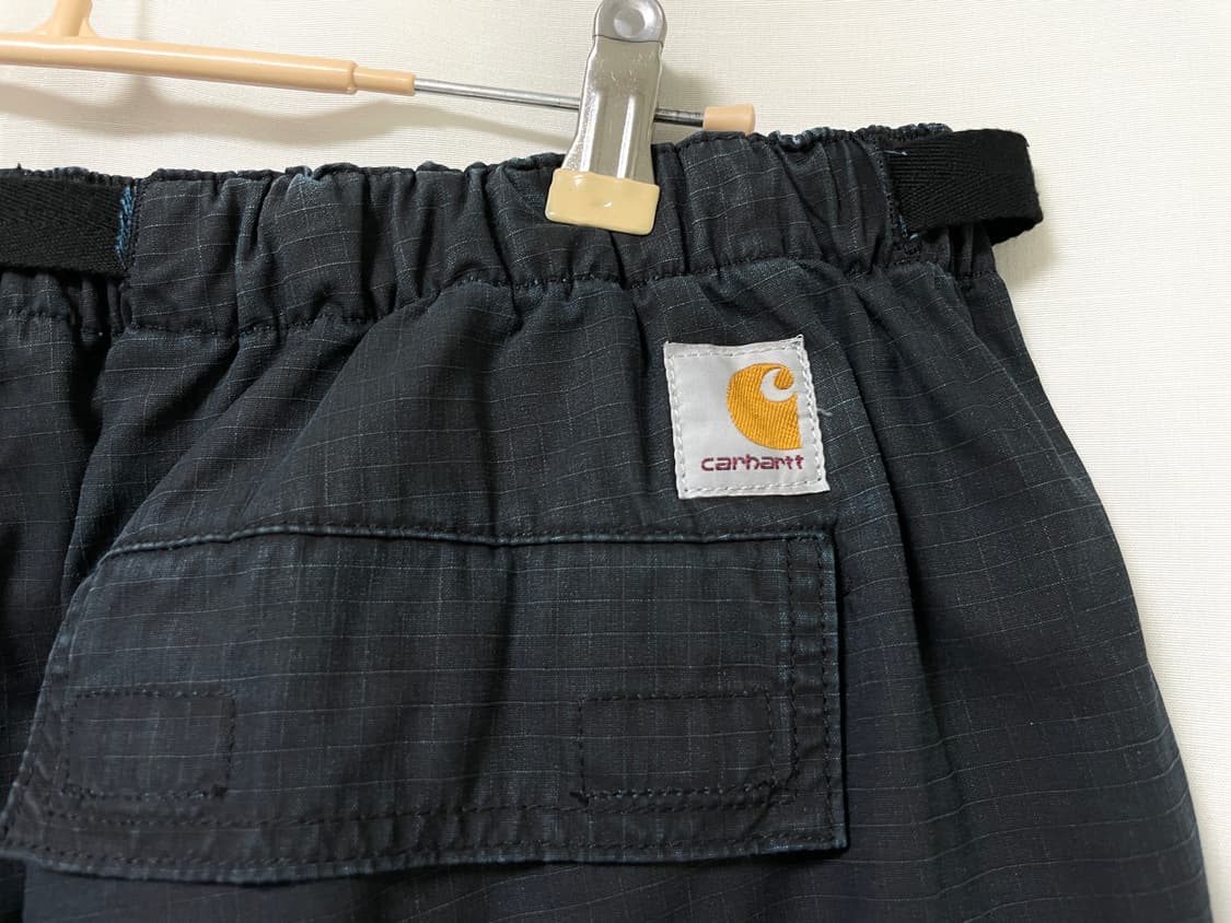 칼하트 wynton 립스탑 코튼 밴딩 벨트 카고쇼츠 반바지 L _ 블랙 상품이미지7