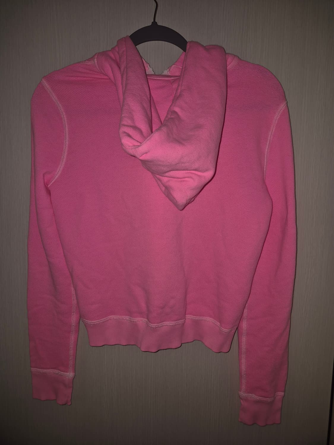 유일매물] 홀리스터 핀터깔 핑크 세미크롭 후드집업 상품이미지4