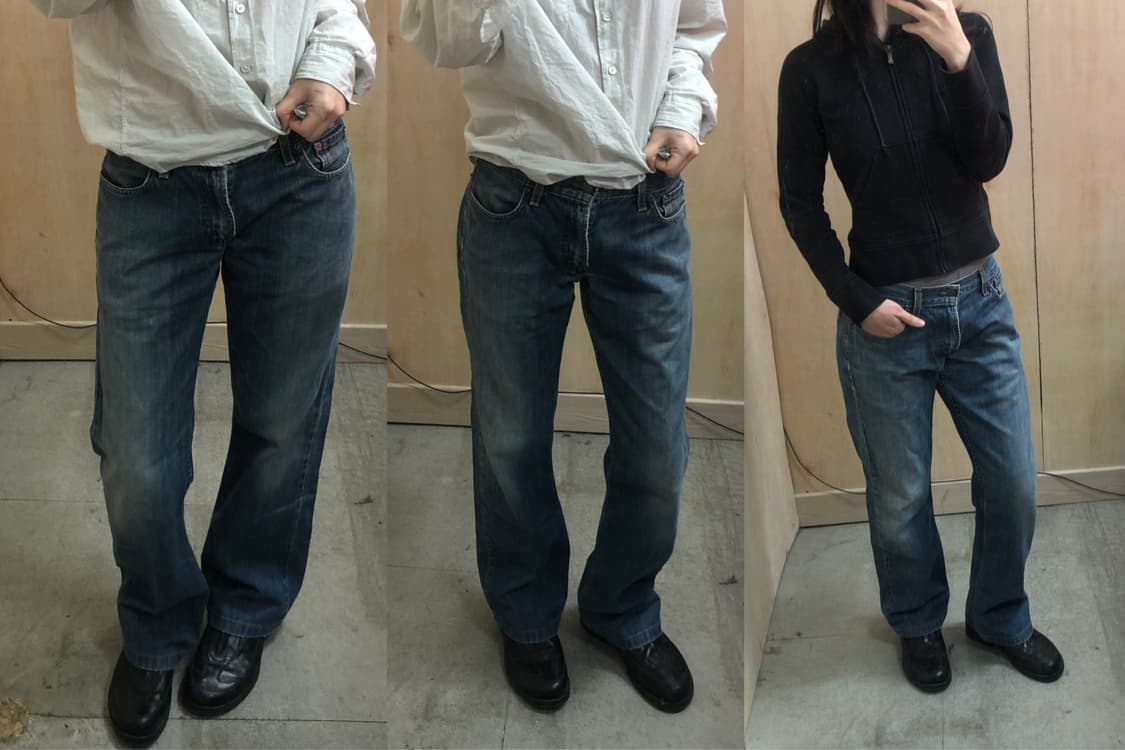 빈티지 guess 리얼 레더 자켓 / 리바이스 데님 팬츠 상품이미지5