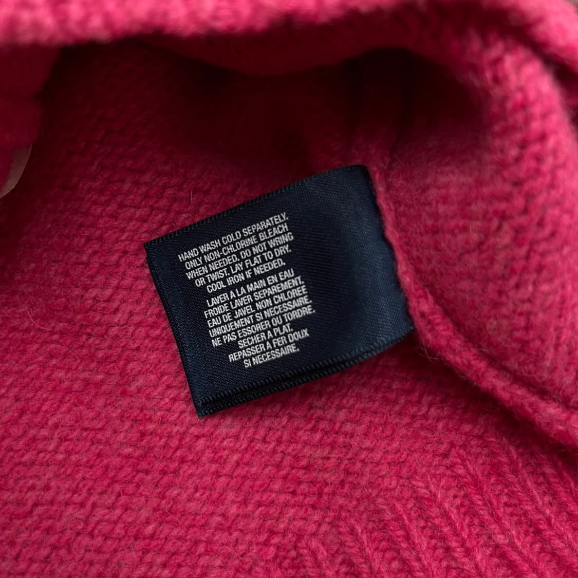 폴로 랄프로렌 그린포니 핑크 버튼 니트 가디건 XL 상품이미지5