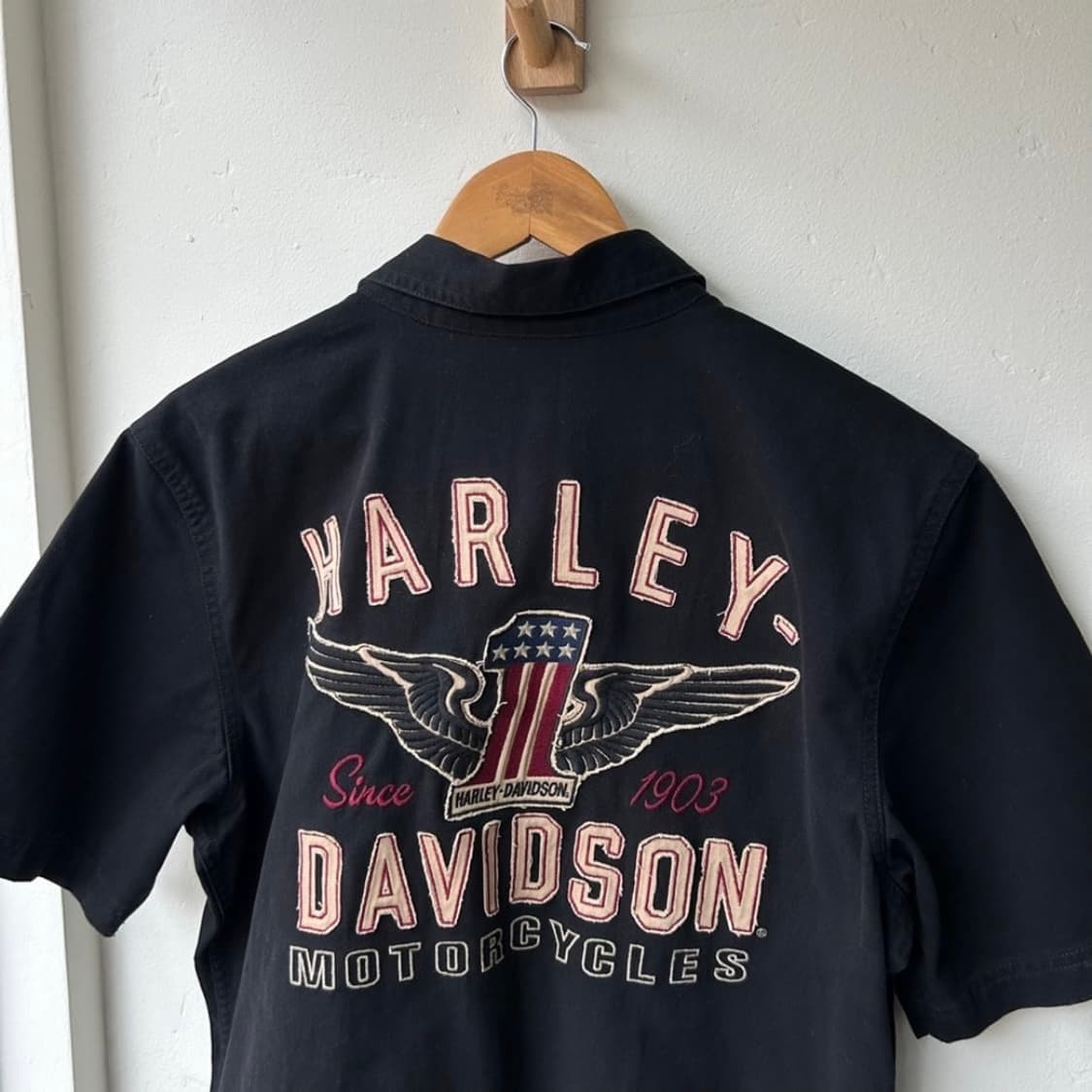 14523- 할리데이비슨 백로고 반팔 셔츠 상품이미지1