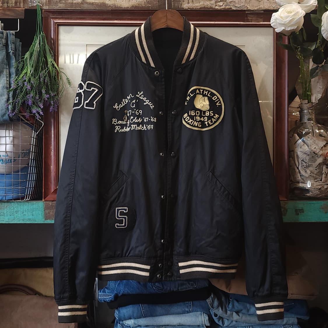 폴로 뉴욕 복싱클럽 바시티 자켓 리버시블 자켓 나일론 봄버 m 상품이미지1