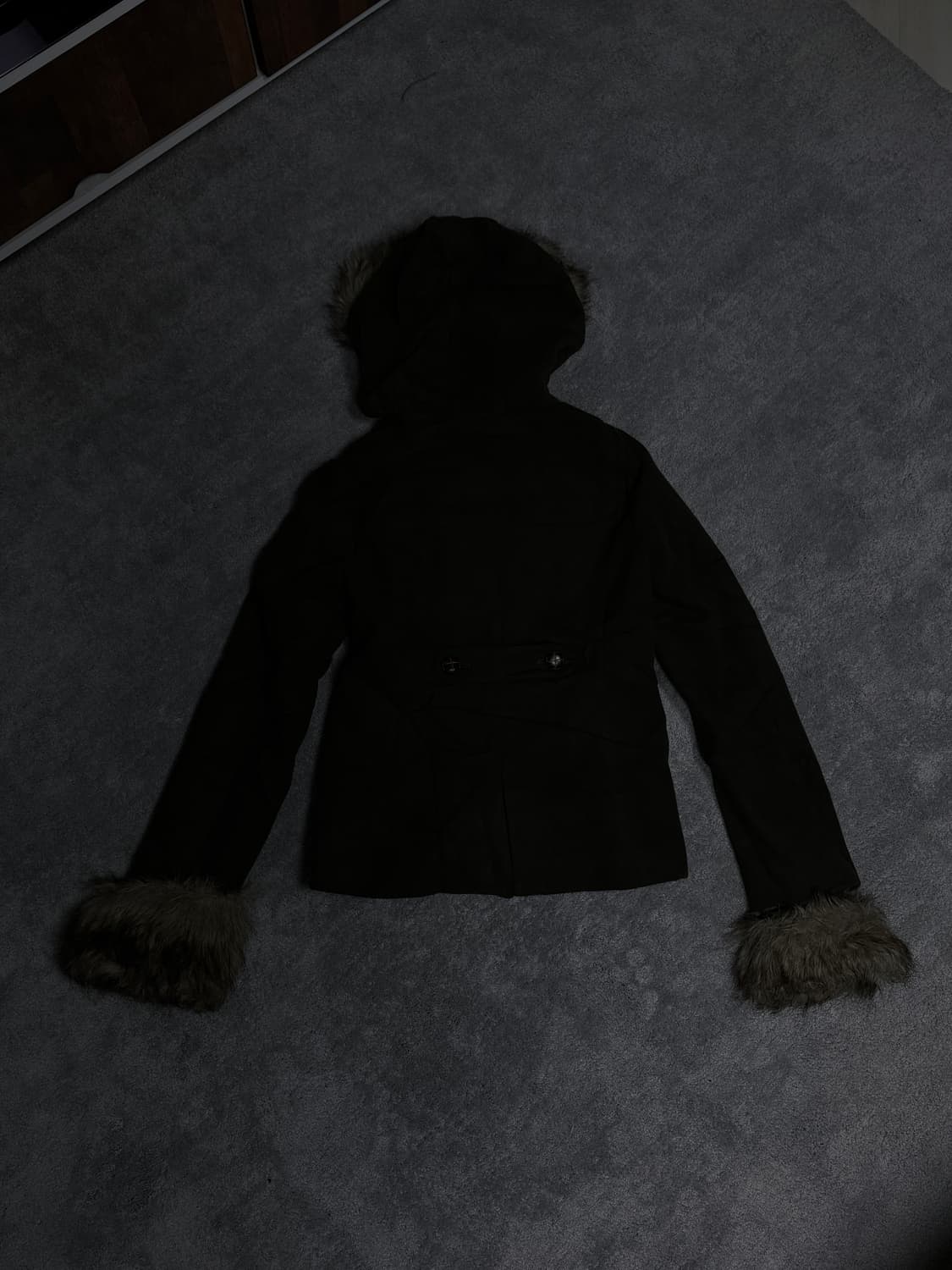 Vintage Y2K 00's punk fur hood jacket 상품이미지5