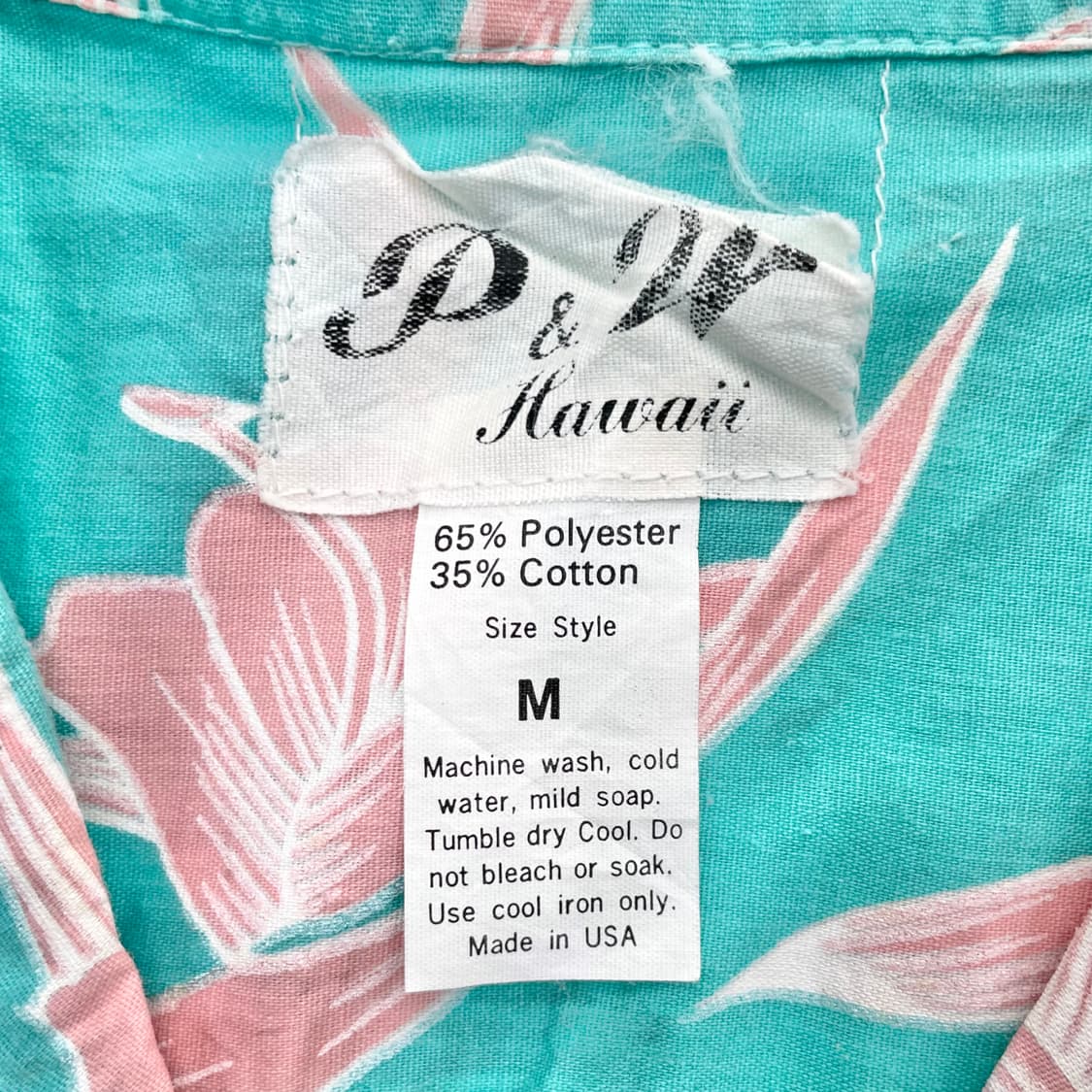 P&W 하와이 알로하 셔츠 M 상품이미지6