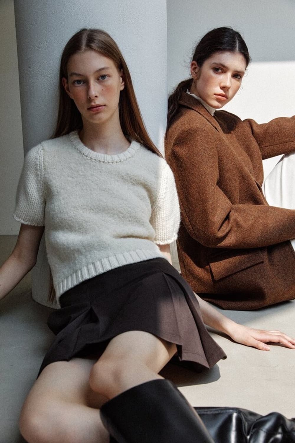 Le knit 니트 반팔 상품이미지1