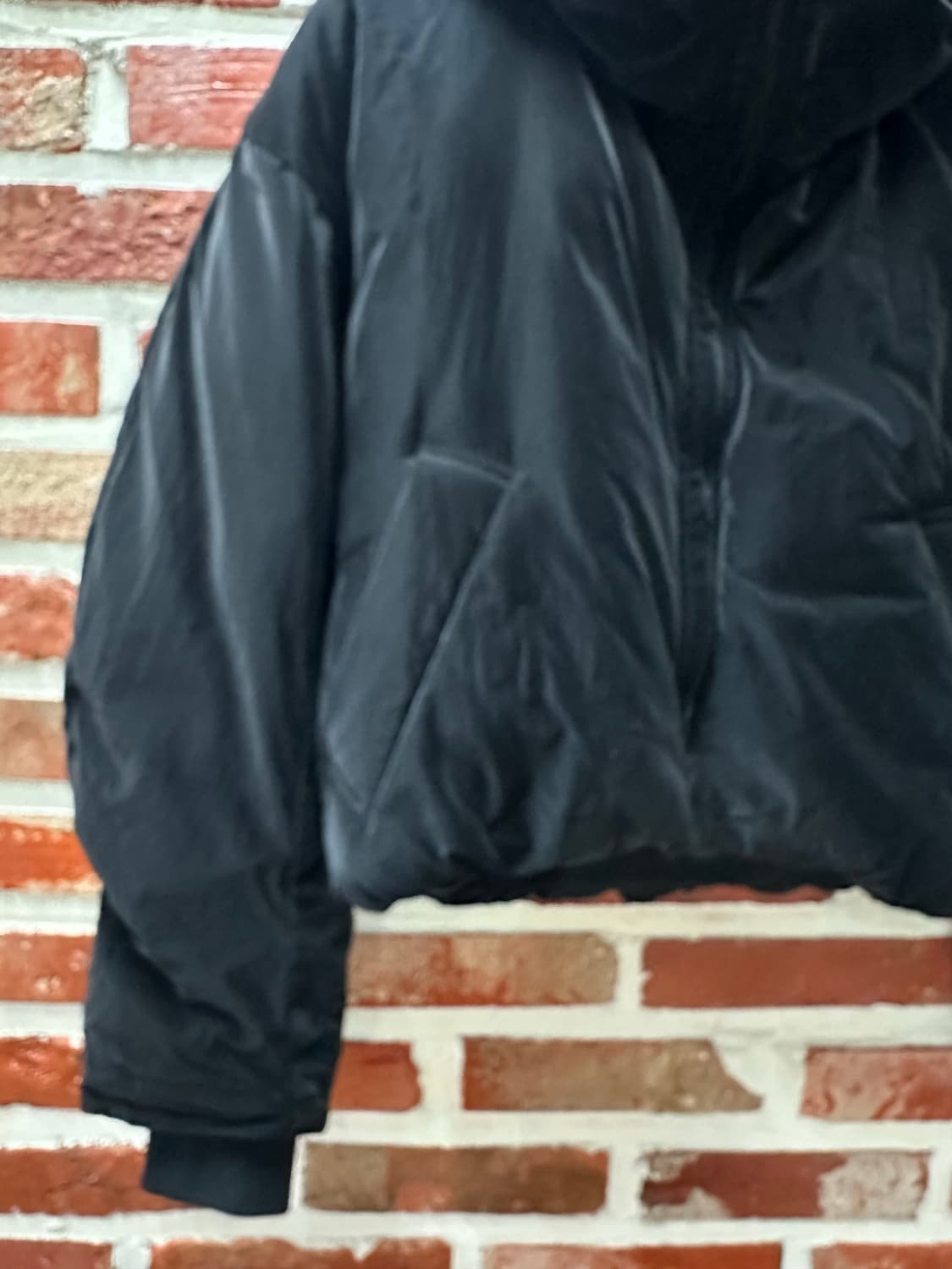 (OS)MURUA 글로시 크롭 패딩 상품이미지4