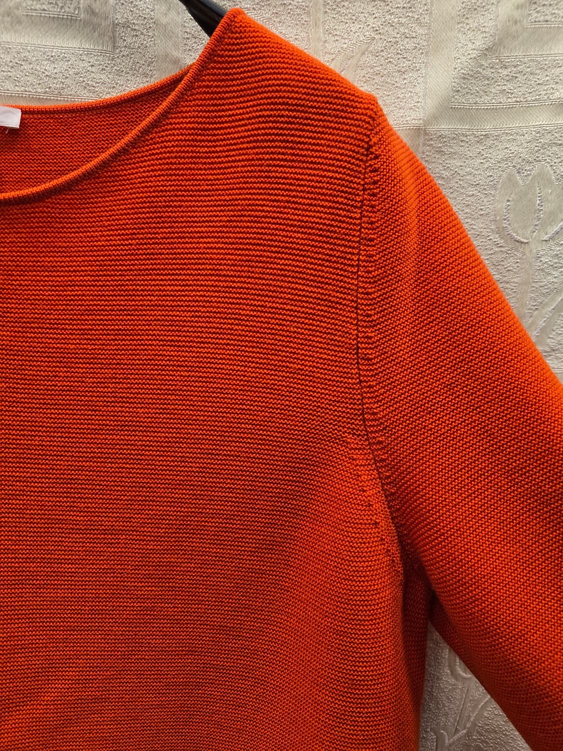 코스 COS 딥 라운드넥 주황색 메리노 울 와플 니트 M(66) 상품이미지2