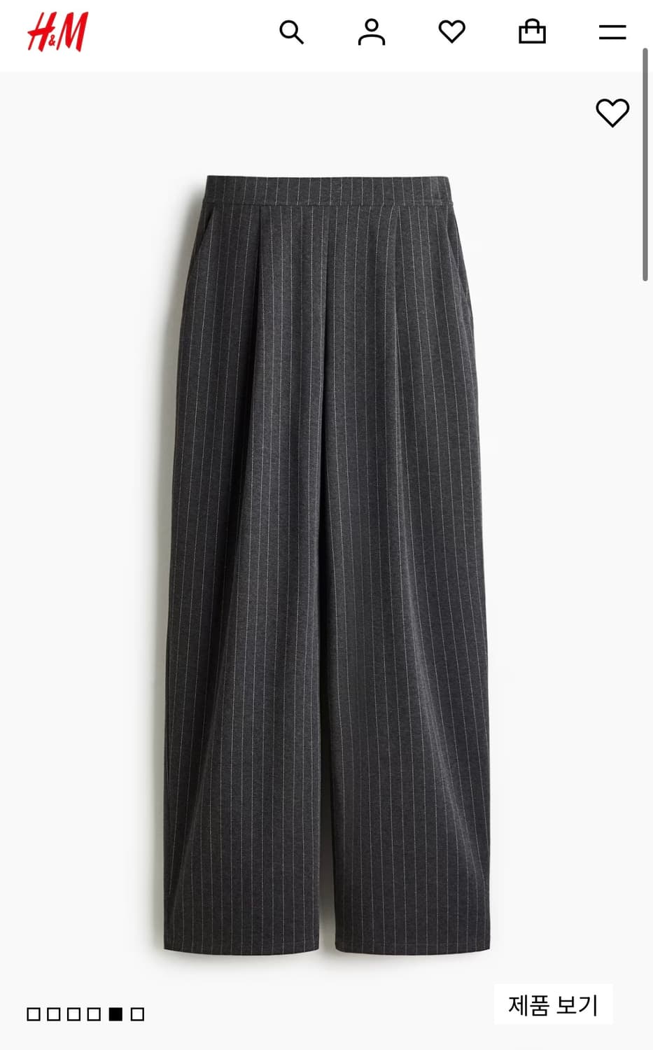 다크그레이 핀 스트라이프 팬츠 상품이미지1