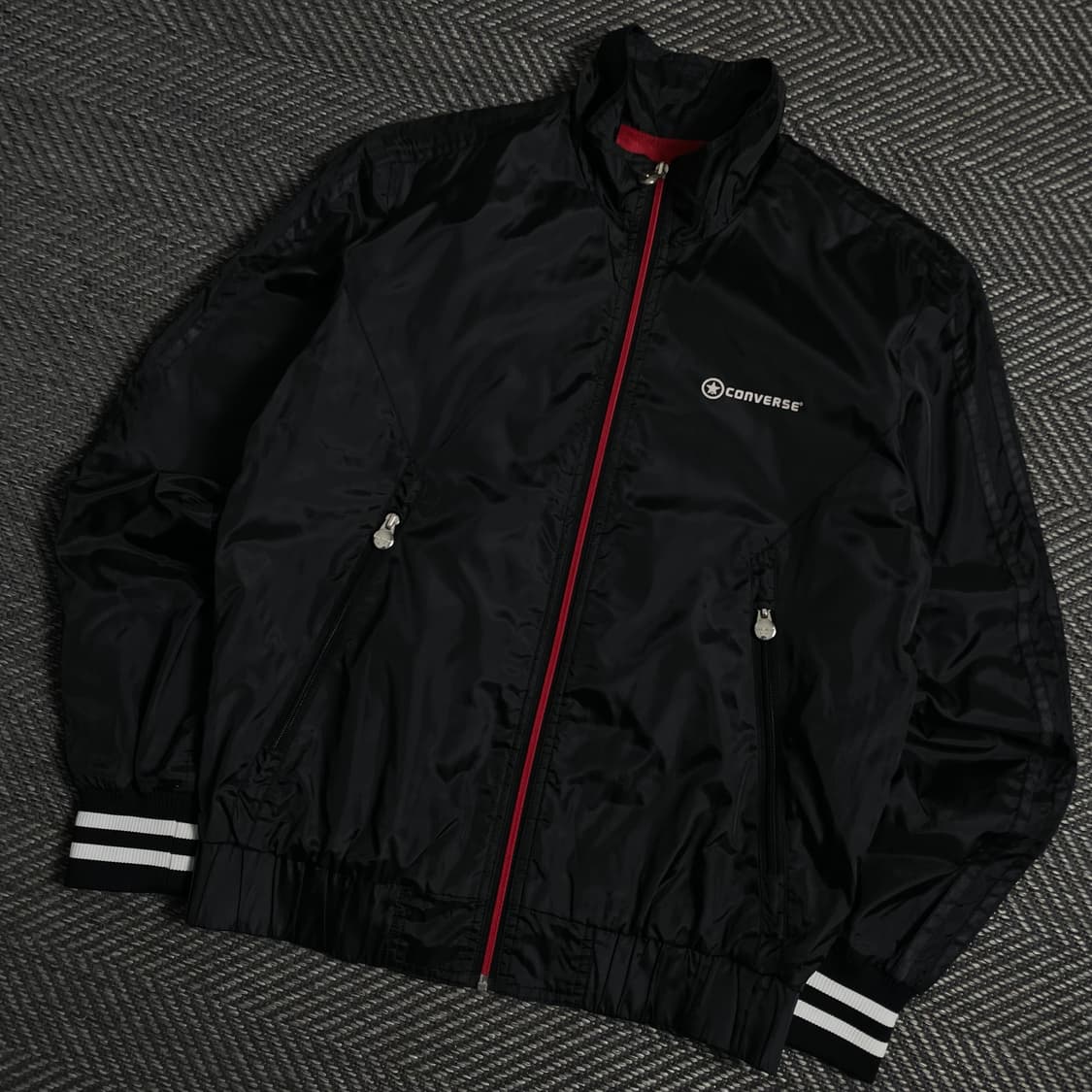 00s 컨버스 올드스쿨 디테일 블랙 우븐 트랙 자켓 y 3967 상품이미지1
