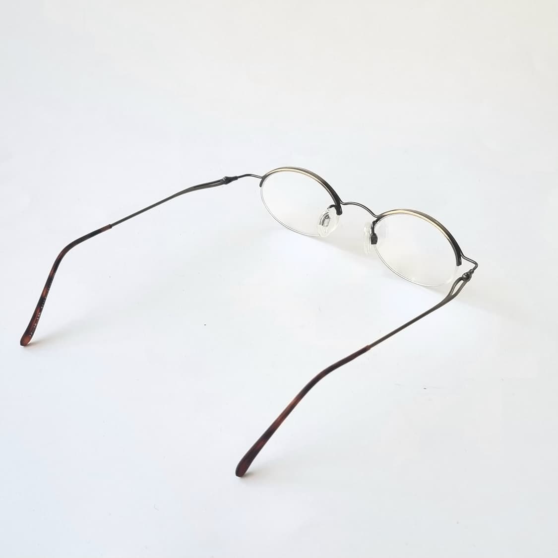 데드스탁 빈티지 오벌형 엔틱 반무테 안경테 463 상품이미지9