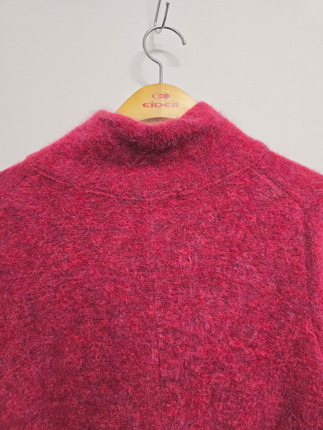 기비 모면혼방 하프 코트 버건디 상품이미지6