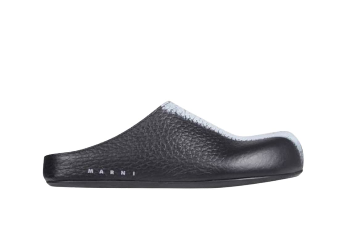 [40] (새상품) 마르니 페인트 이펙트 레더 뮬 사보 블랙 상품이미지1