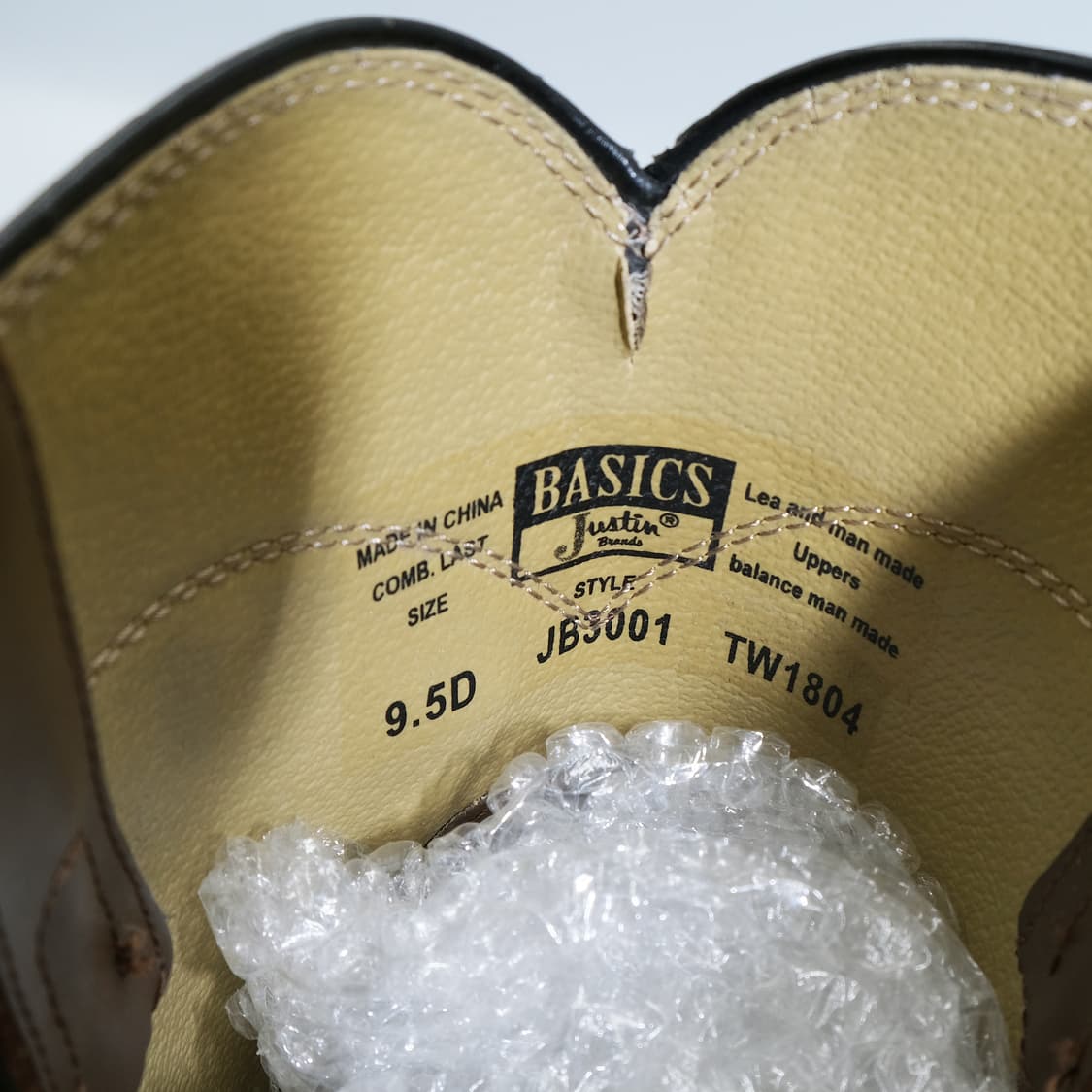 빈티지 저스틴 웨스턴 레더 부츠 9.5D(275)사이즈 BT27509 상품이미지10