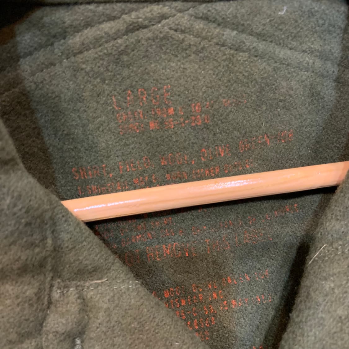 미군 오리지널 og-108 울 필드 셔츠 L 상품이미지2