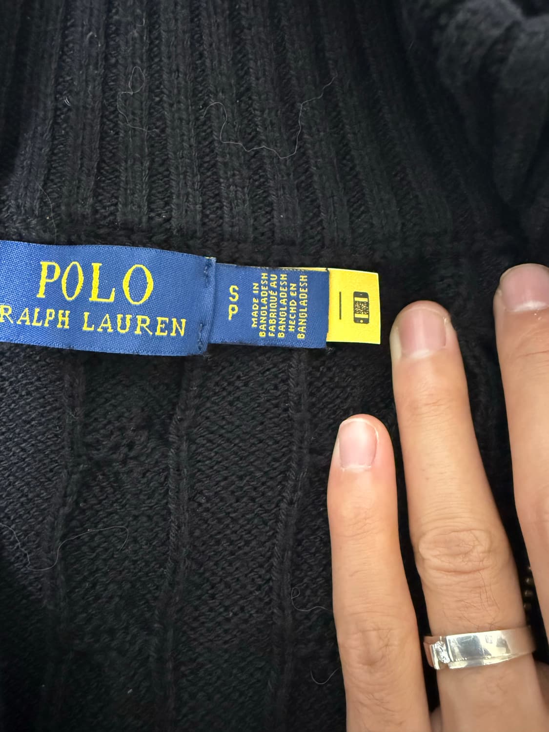 실착 1번 폴로 니트 풀집업 사이즈S 상품이미지2