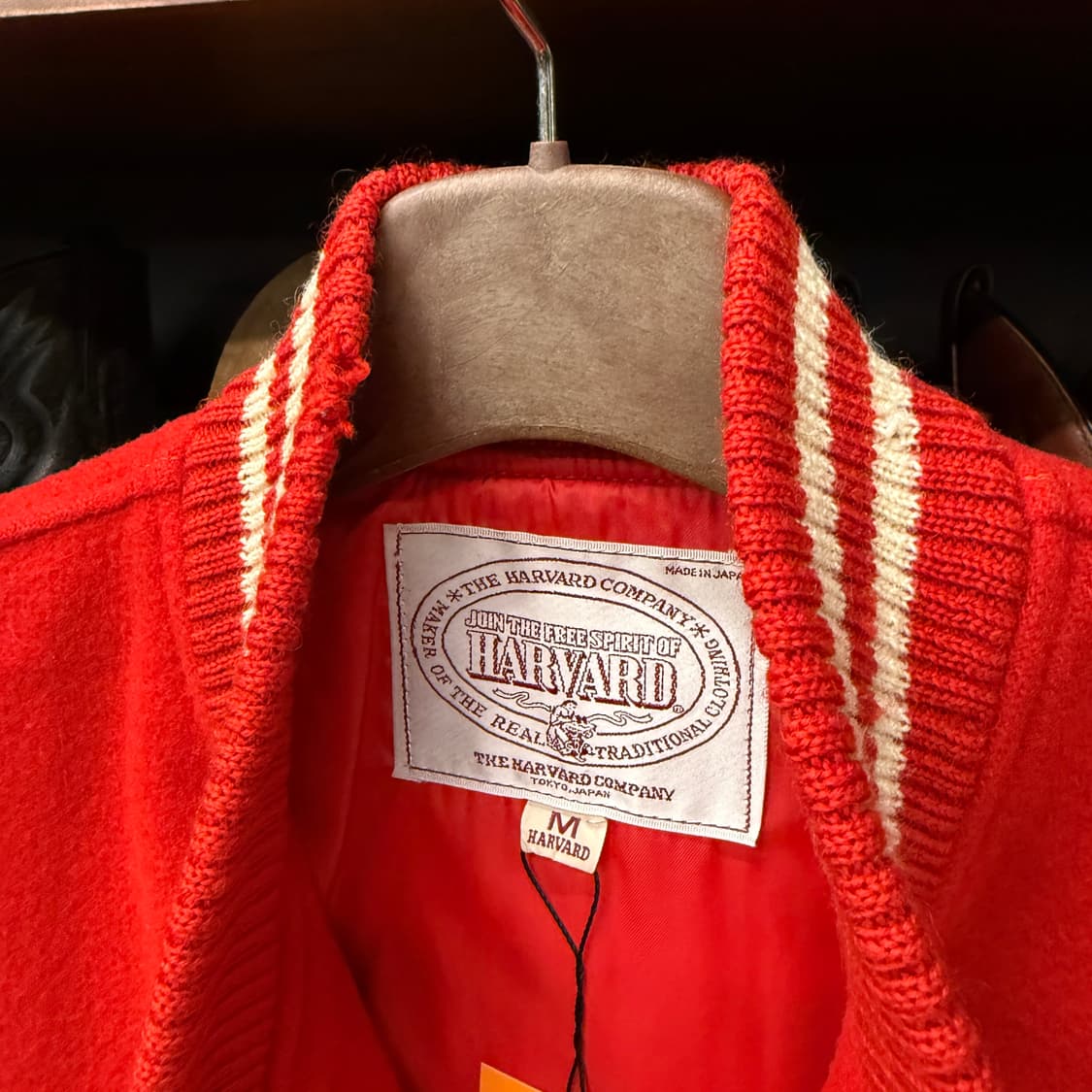 90s 하버드 오리지널 아이비리그 스포츠클럽 울 바시티자켓 N854   상품이미지4