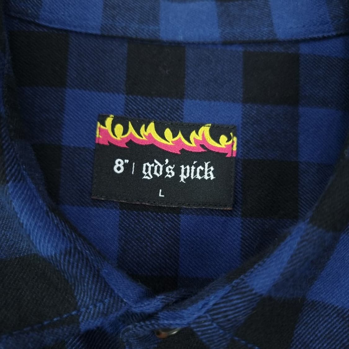 [에잇세컨즈 X GD 지드래곤새상품) 프린팅 체크 셔츠 M19392 상품이미지7