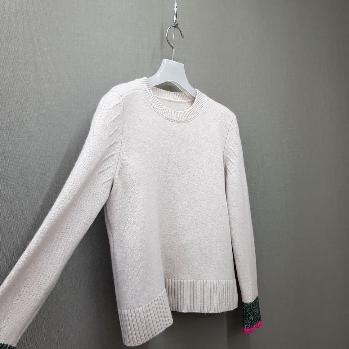컬러 포인트 캐시미어 니트 스웨터 M사이즈 상품이미지3