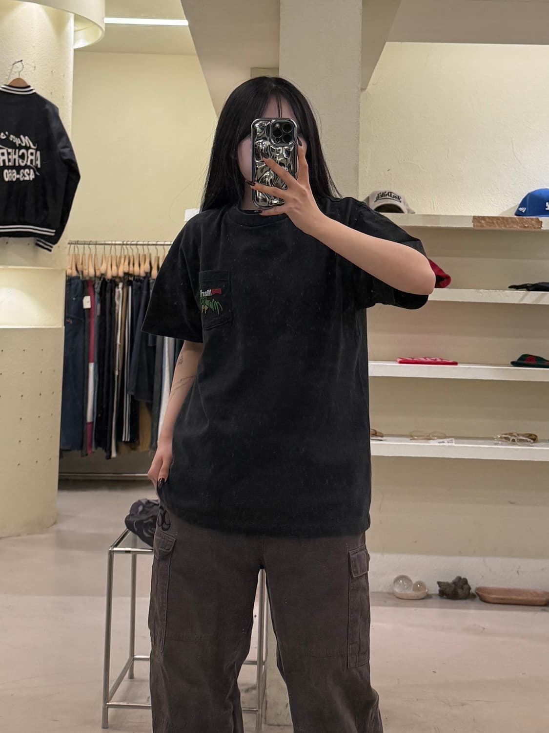 말보로 UNLIMITED 포켓 그래픽 반팔 블랙 U1686 상품이미지1