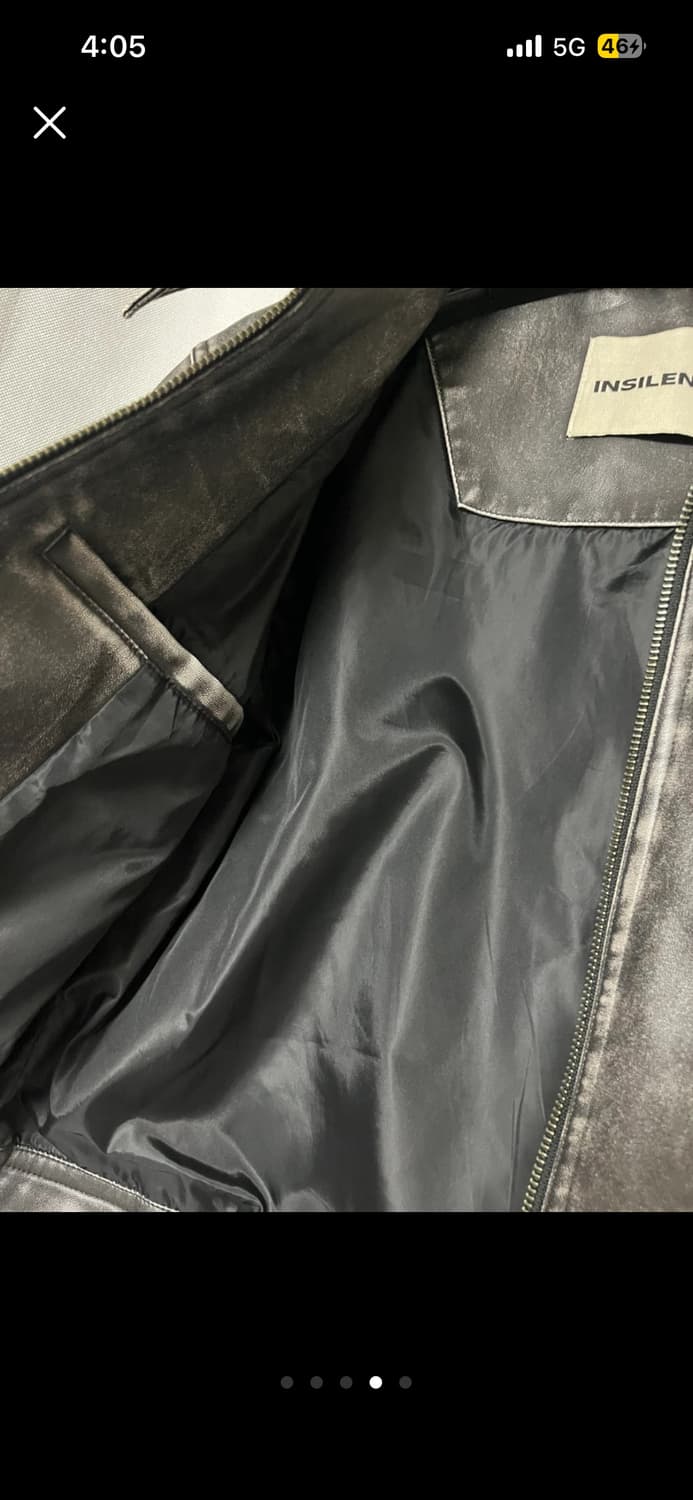 인사일런스 우먼 워시드 에코 레더 점퍼 상품이미지4